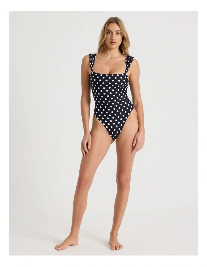 Isla Reversible Swimsuit in Liquorice Spot Print image 4