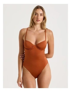 Penny Underwire Swimsuit in Cinnamon