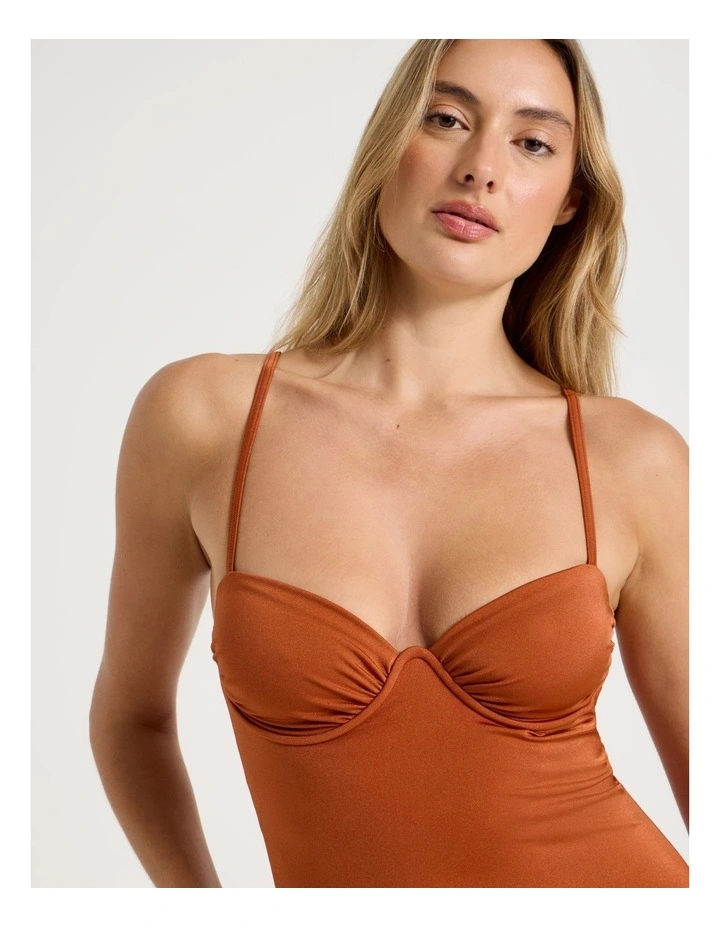 Penny Underwire Swimsuit in Cinnamon image 2