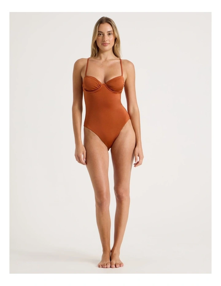 Penny Underwire Swimsuit in Cinnamon image 3