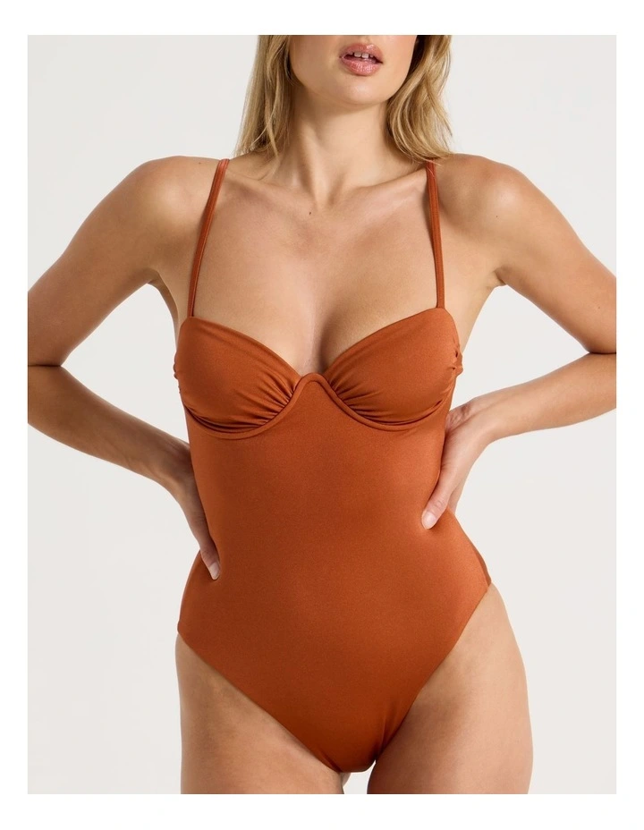 Penny Underwire Swimsuit in Cinnamon image 4