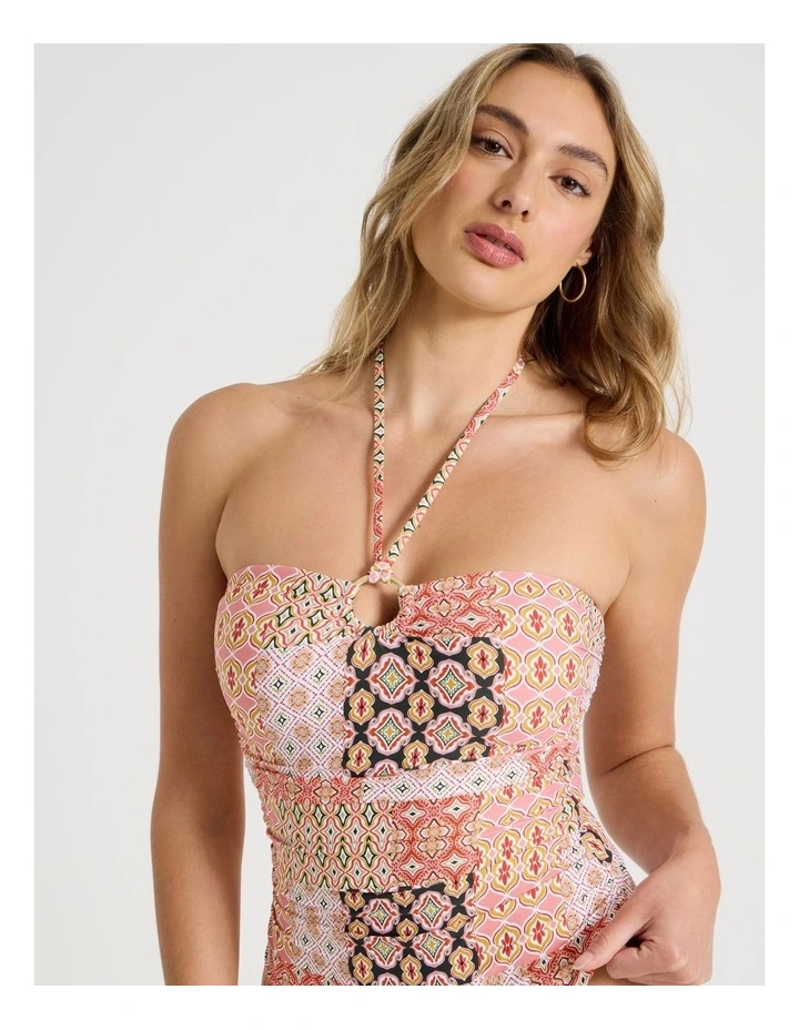 Elle Swimsuit in Painted Patchwork Print image 2