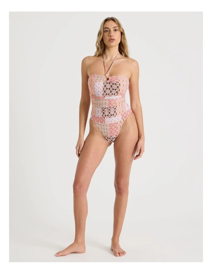 Elle Swimsuit in Painted Patchwork Print image 3