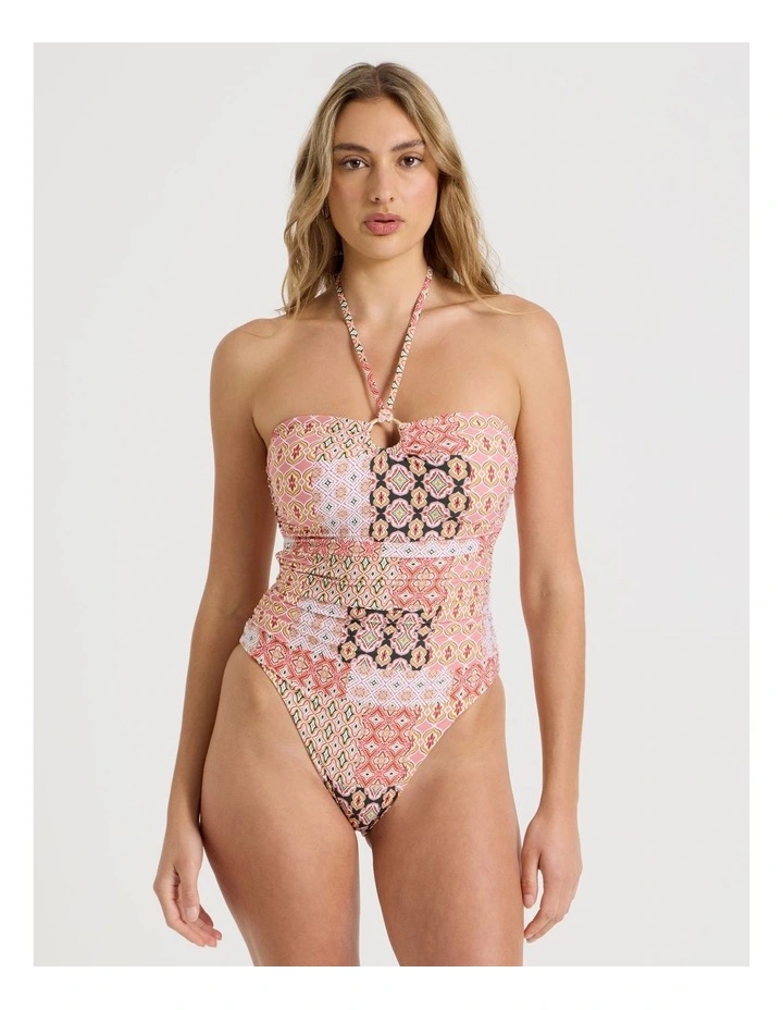 Elle Swimsuit in Painted Patchwork Print image 5