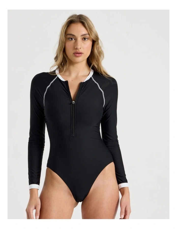 Gia Rashie Swimsuit in Liquorice image 1