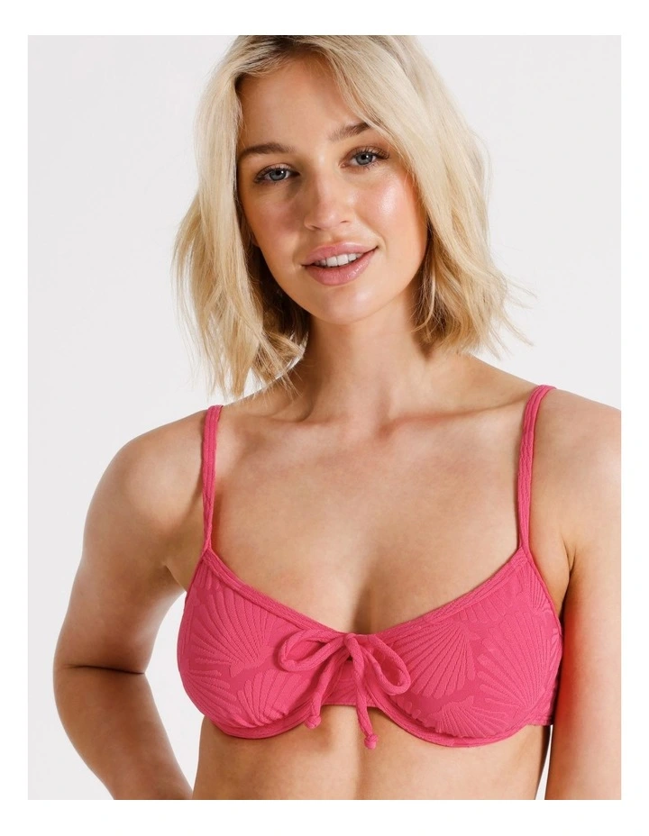 Harper Bikini Top in Shell Pink image 2