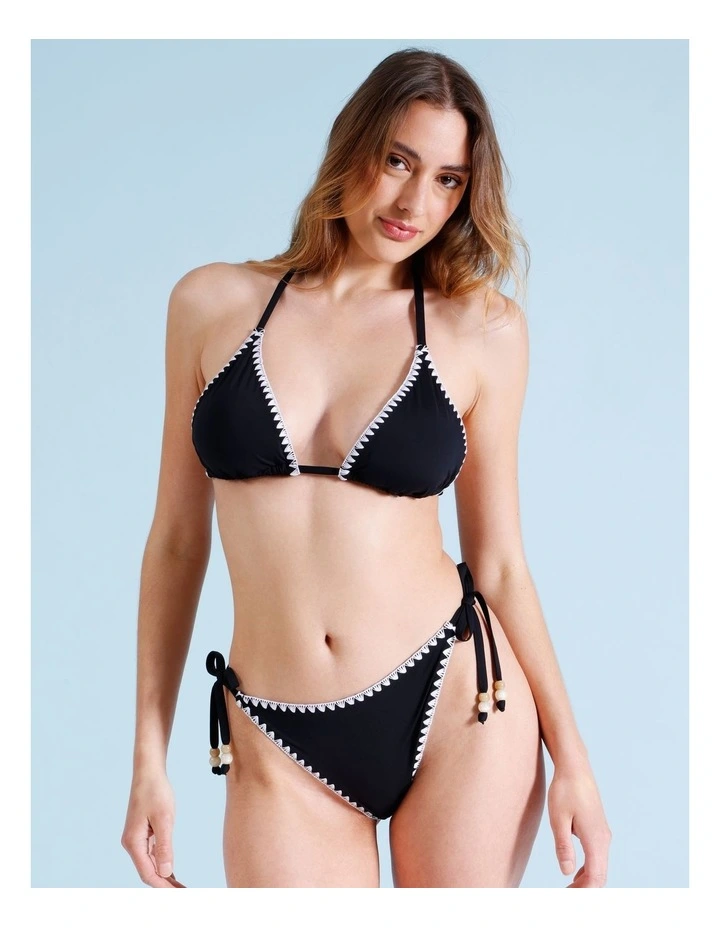 Rosie Bikini Top in Black/Ecru image 1