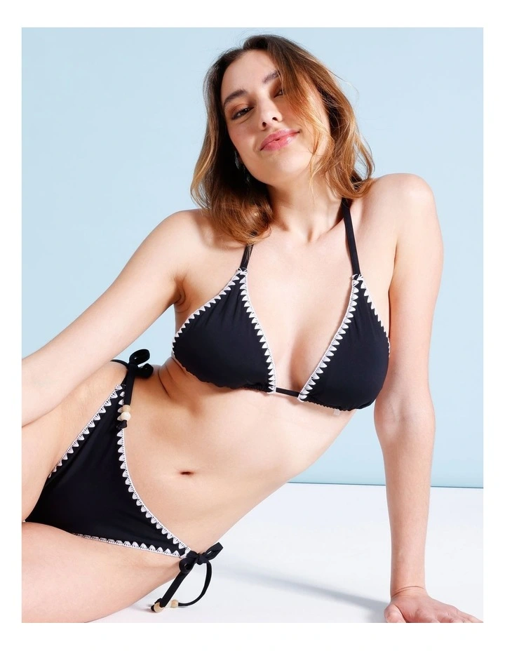 Rosie Bikini Top in Black/Ecru image 7