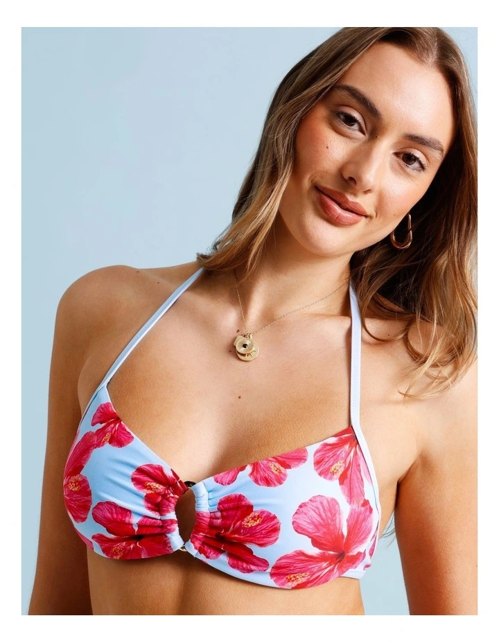 Cosmopolitan Sascha Bikini Top in Graphic Floral Print image 3