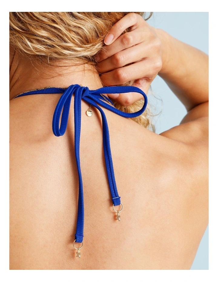 Kiara Textured Bikini Top in Sapphire image 7