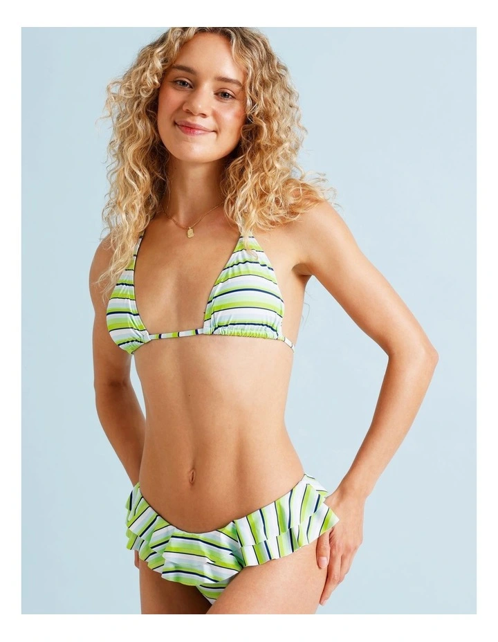 Kiara Bikini Top in Apple Stripe Print image 3