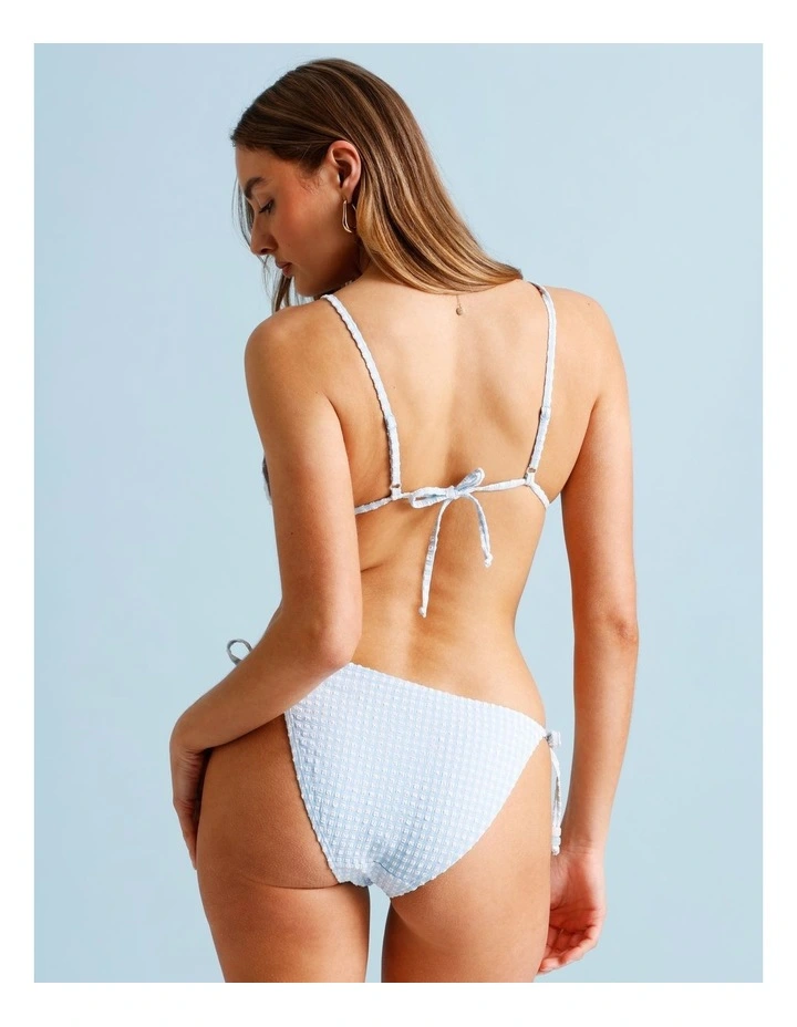 Milly Bikini Top in Sky in Blue Gingham Print image 4