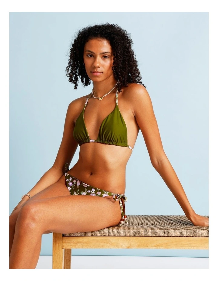 Olive Garden Rosie Reversible Bikini Top in Olive Garden Print image 2