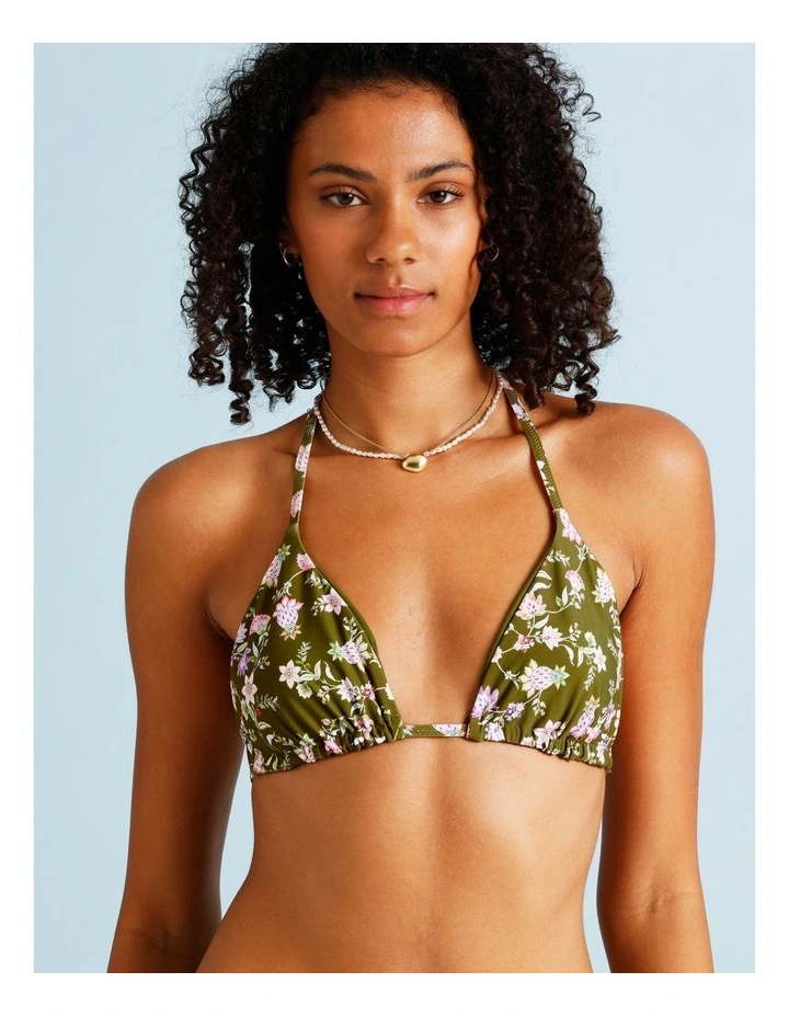 Olive Garden Rosie Reversible Bikini Top in Olive Garden Print image 3