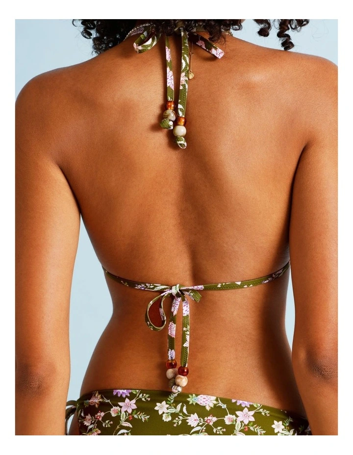 Olive Garden Rosie Reversible Bikini Top in Olive Garden Print image 5