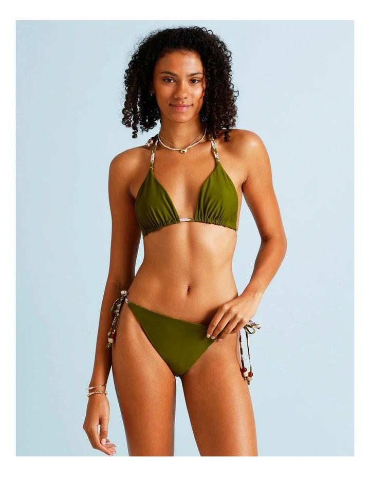 Olive Garden Rosie Reversible Bikini Top in Olive Garden Print image 6