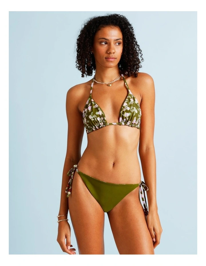 Olive Garden Rosie Reversible Bikini Top in Olive Garden Print image 7