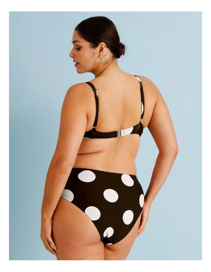 Cocoa Butter Leila Fuller Bust Bikini Top in Coffee Bean Spot Print image 5