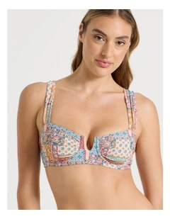 Summer Spritz Lara Bikini Top in Summer Paisley Print
