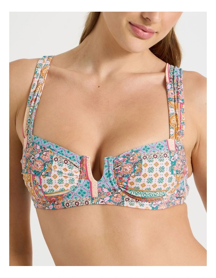 Summer Spritz Lara Bikini Top in Summer Paisley Print image 3