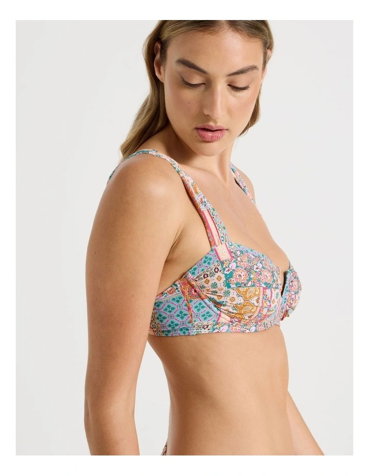 Summer Spritz Lara Bikini Top in Summer Paisley Print image 5