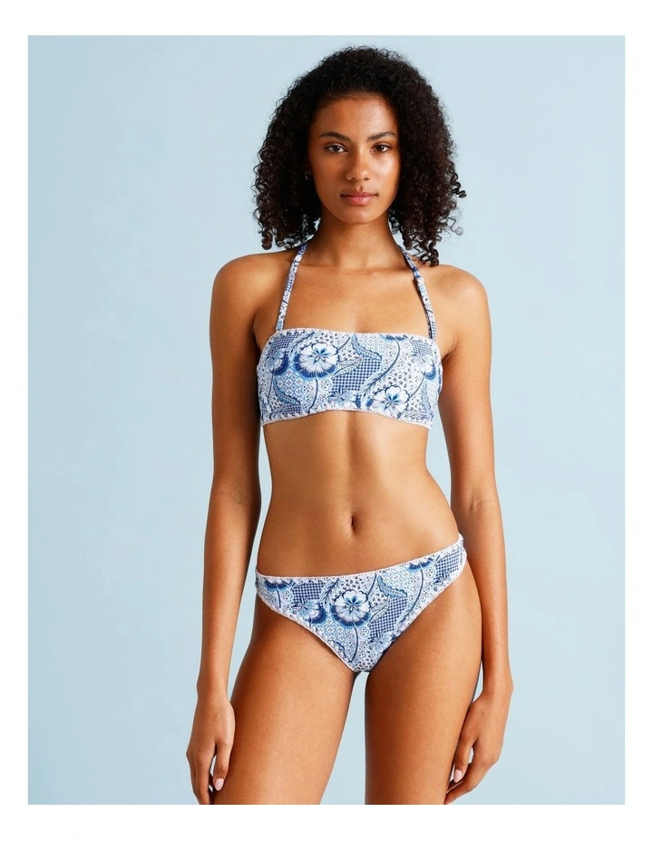 Blue Lagoon Billie Crochet Swim Top in Coastal Patchwork Print image 4