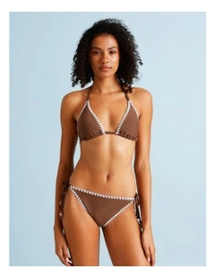 Rosie Crochet Bikini Top in Choc Vanilla