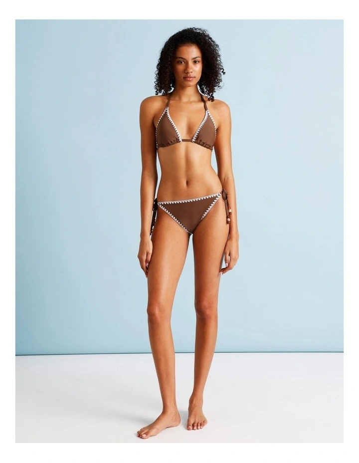 Rosie Crochet Bikini Top in Choc Vanilla image 3