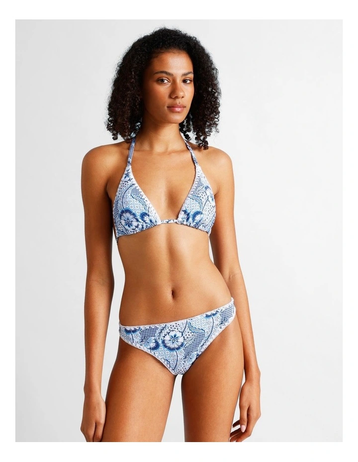 Blue Lagoon Rosie Crochet Bikini Top in Coastal Patchwork Print image 3