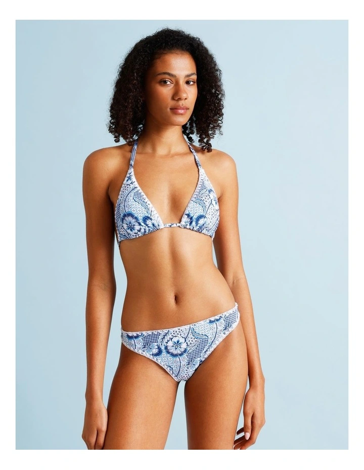 Blue Lagoon Rosie Crochet Bikini Top in Coastal Patchwork Print image 3
