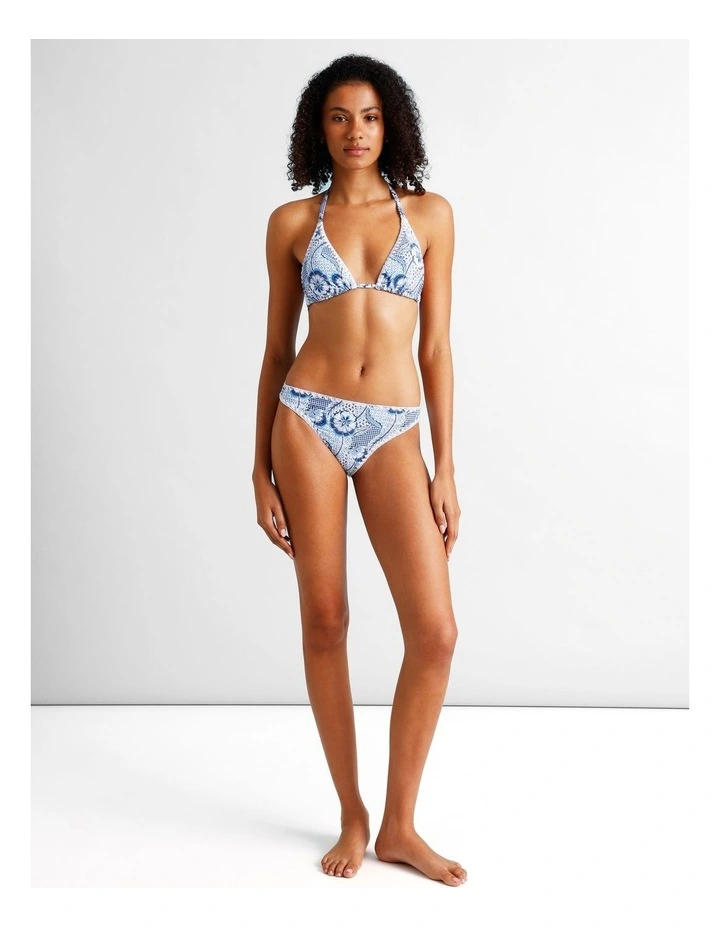 Blue Lagoon Rosie Crochet Bikini Top in Coastal Patchwork Print image 5