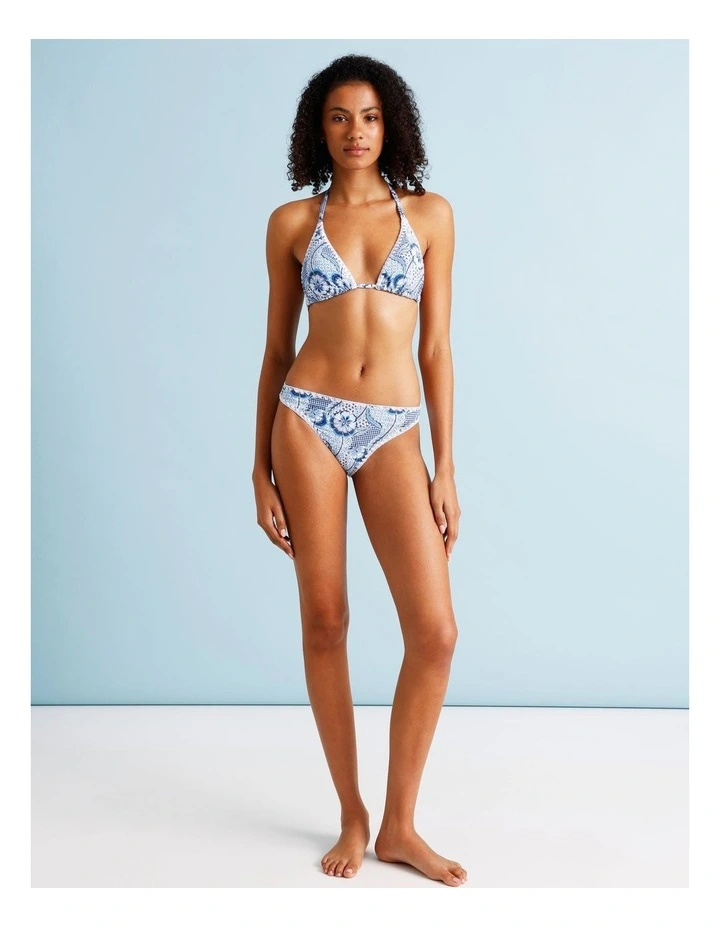 Blue Lagoon Rosie Crochet Bikini Top in Coastal Patchwork Print image 5