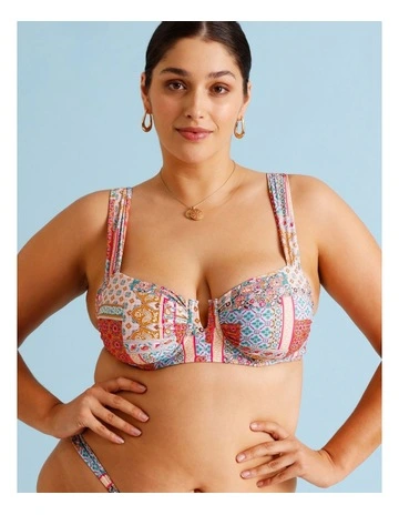 Summer Spritz Lara Fuller Bust Bikini Top in Summer Paisley Print