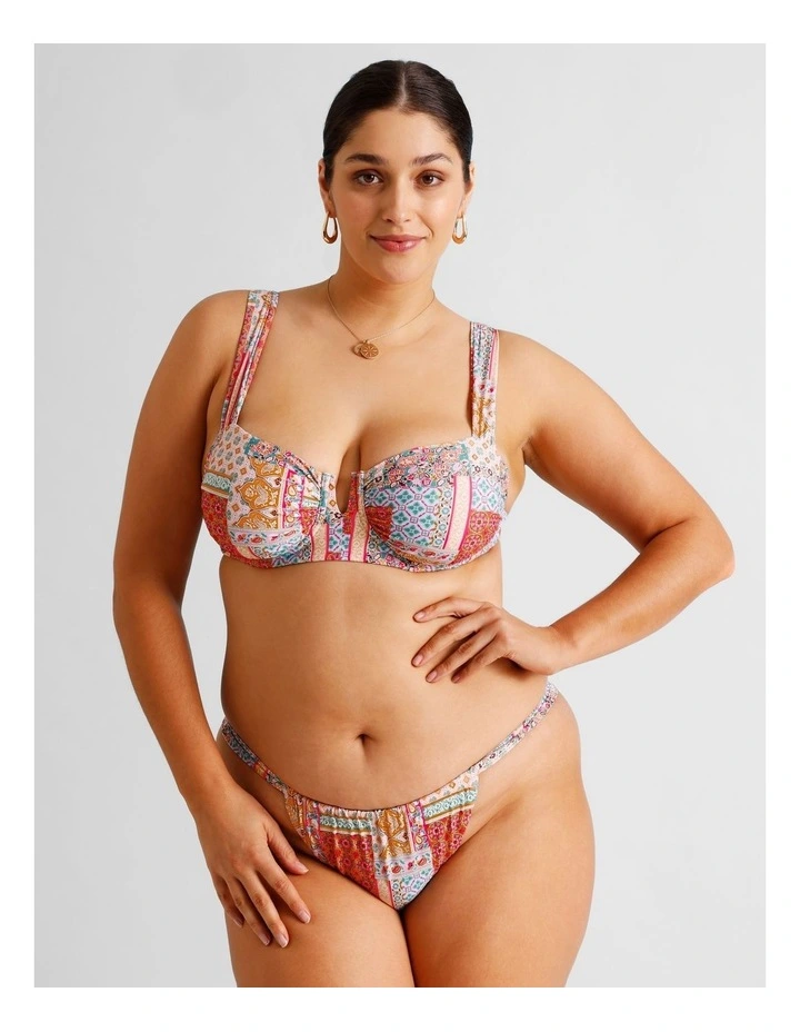 Summer Spritz Lara Fuller Bust Bikini Top in Summer Paisley Print image 3