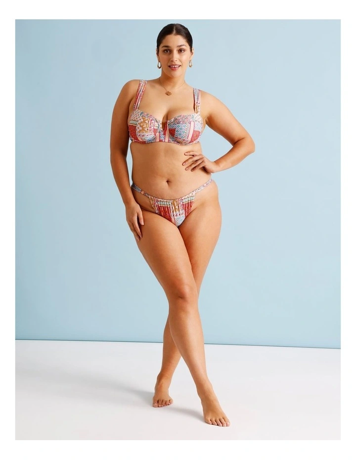 Summer Spritz Lara Fuller Bust Bikini Top in Summer Paisley Print image 4