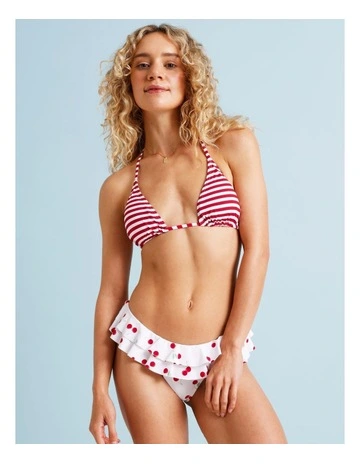 Lola Kiara Bikini Top in Chilli Red Stripe