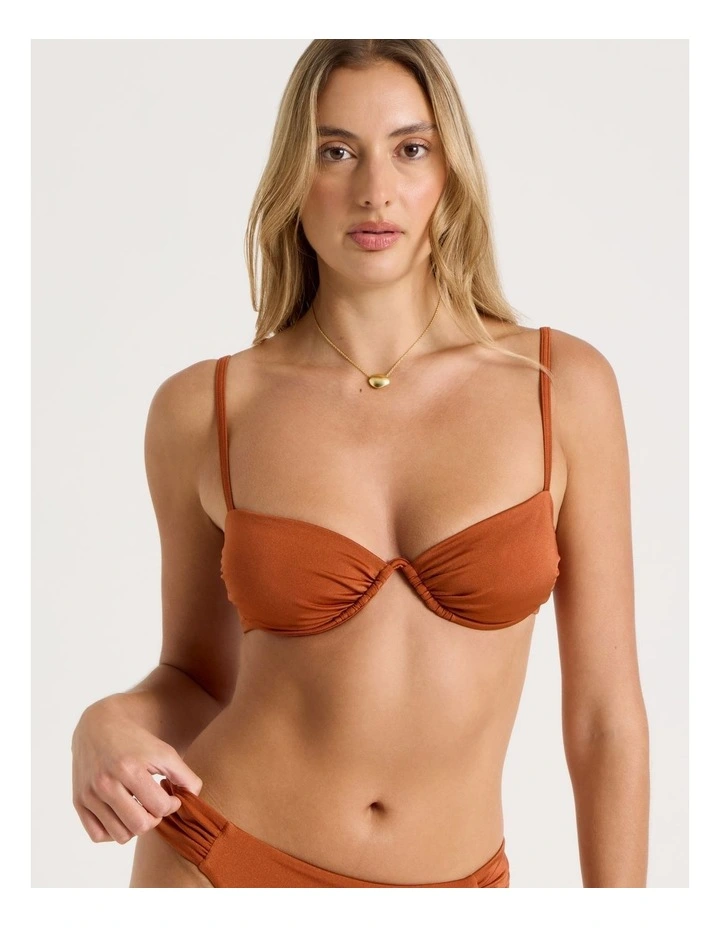 Poppy Underwire Bikini Top in Cinnamon image 3