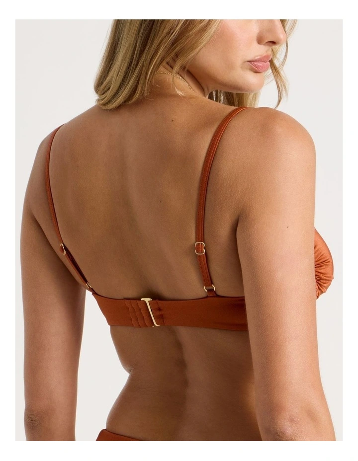 Poppy Underwire Bikini Top in Cinnamon image 4