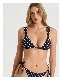 Isobel Reversible Bikini Top in Liquorice Spot Print