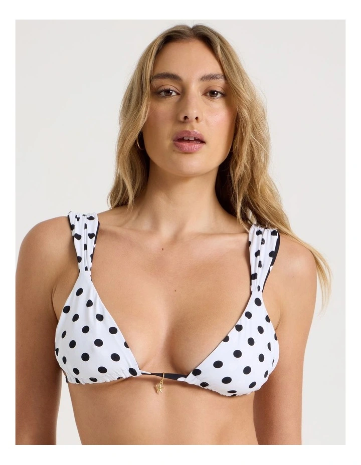 Isobel Reversible Bikini Top in Liquorice Spot Print image 2