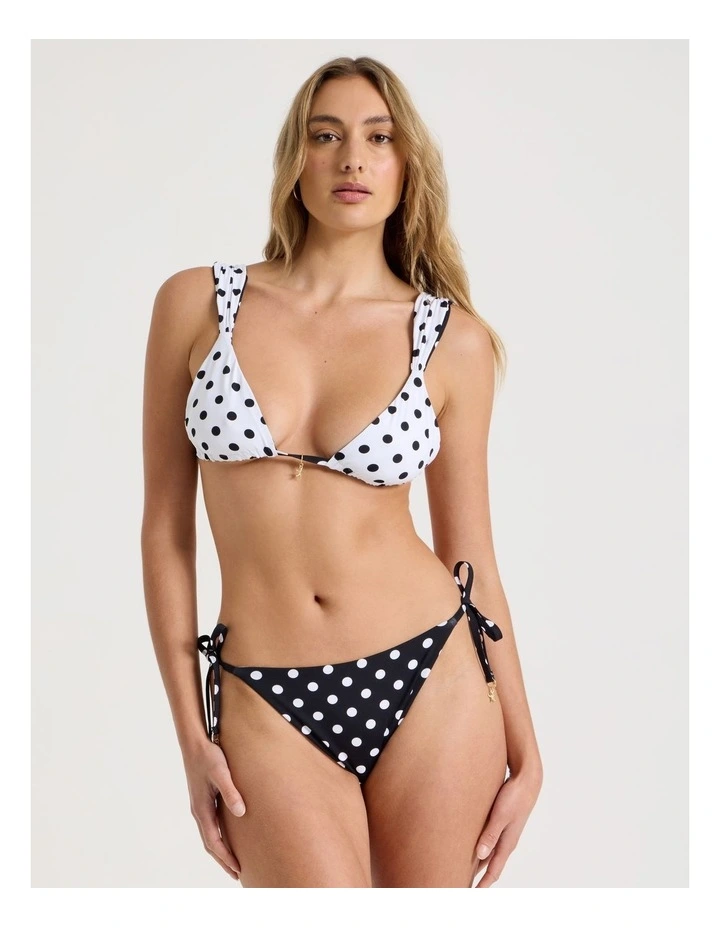 Isobel Reversible Bikini Top in Liquorice Spot Print image 3