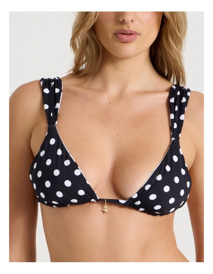 Isobel Reversible Bikini Top in Liquorice Spot Print image 5