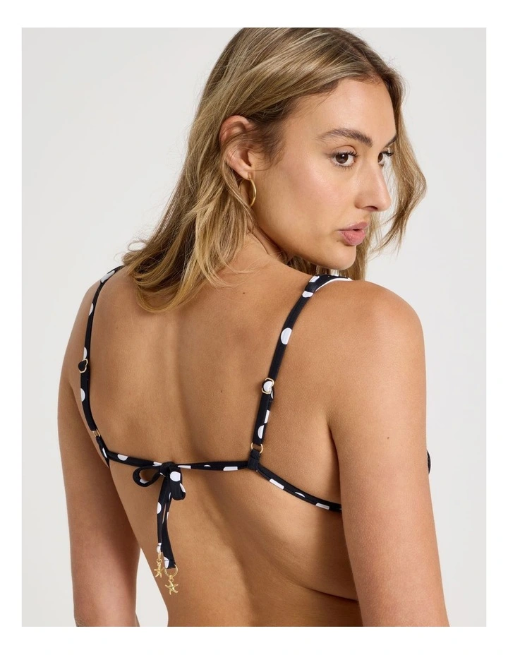 Isobel Reversible Bikini Top in Liquorice Spot Print image 6