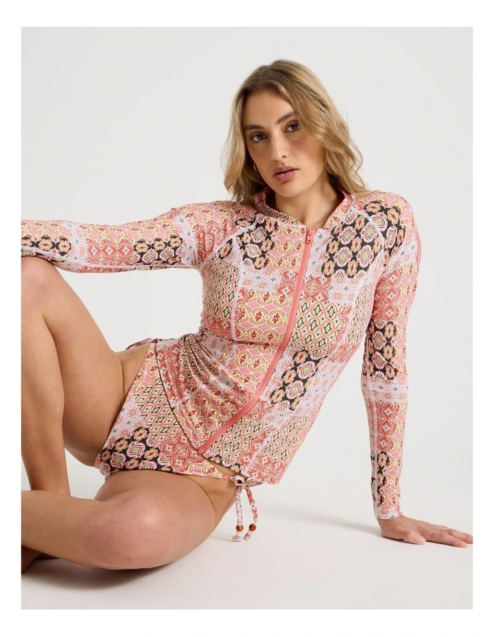 Gigi Rashie in Painted Patchwork Print image 2