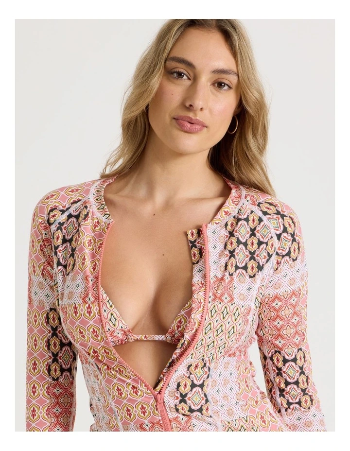 Gigi Rashie in Painted Patchwork Print image 4