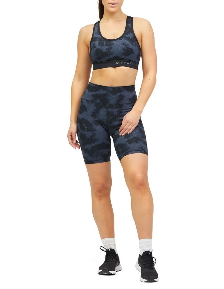 mesh trim biker shorts