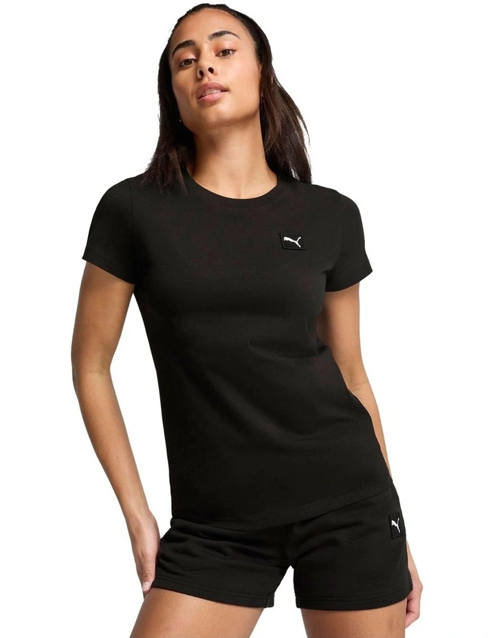 Essentials Elevated Tee in Black image 1