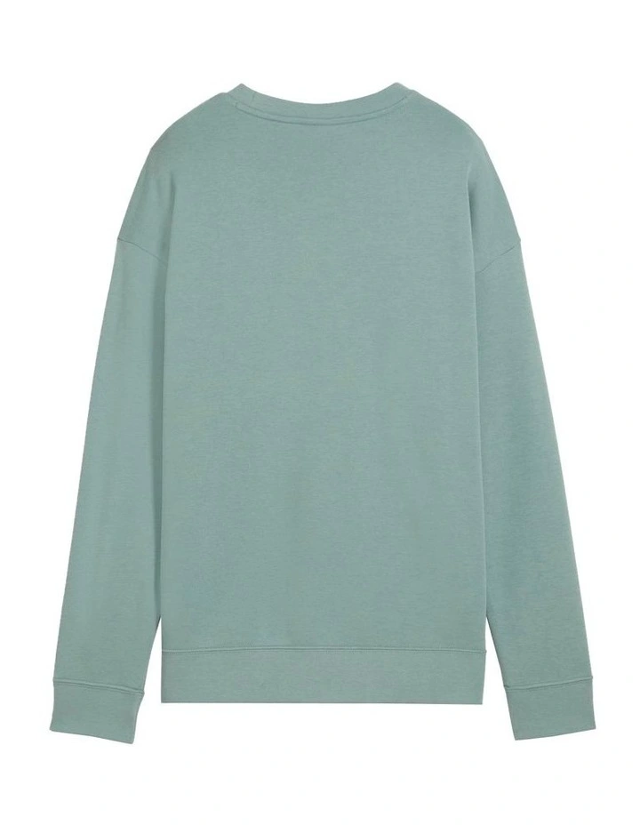 Puma ESS No.1 Logo Relaxed Crew Jumper in Green | MYER