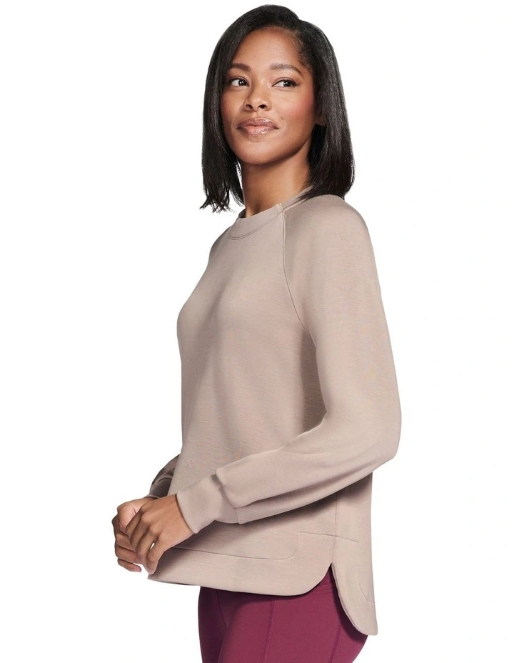 Skechluxe Elevate Crewneck Jumper in Light Taupe image 3