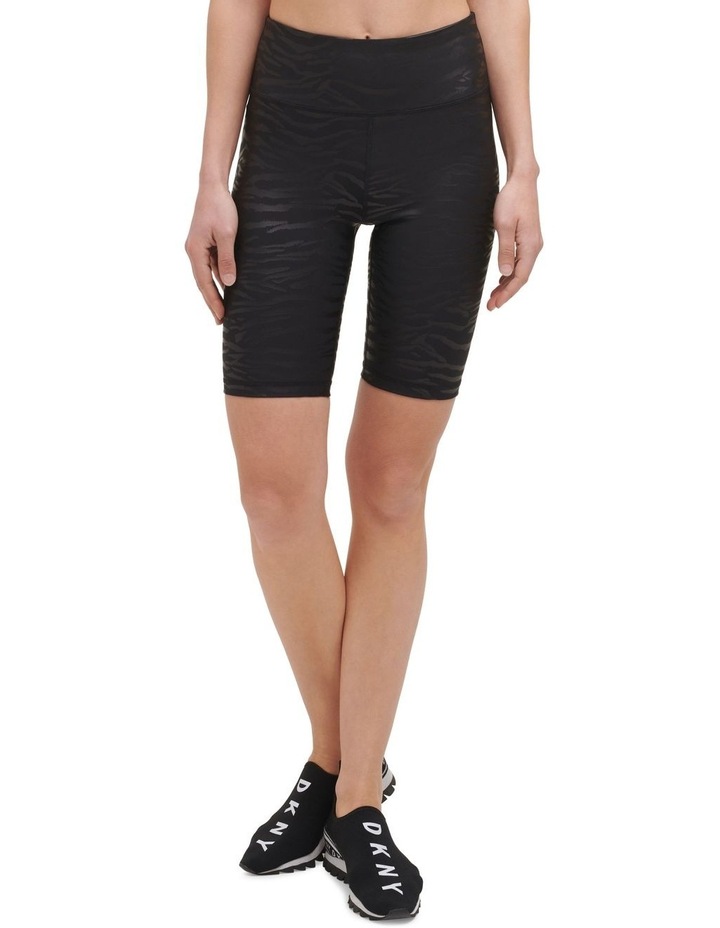 Tiger King Print High Waist Bike Short Black